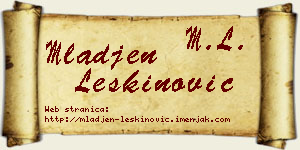 Mlađen Leškinović vizit kartica